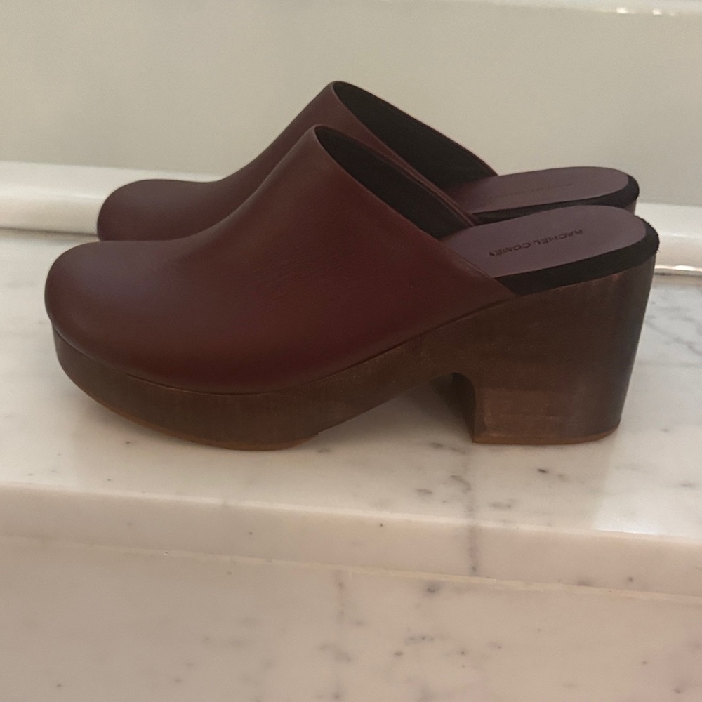 Rachel Comey Burgundy Leather Mules